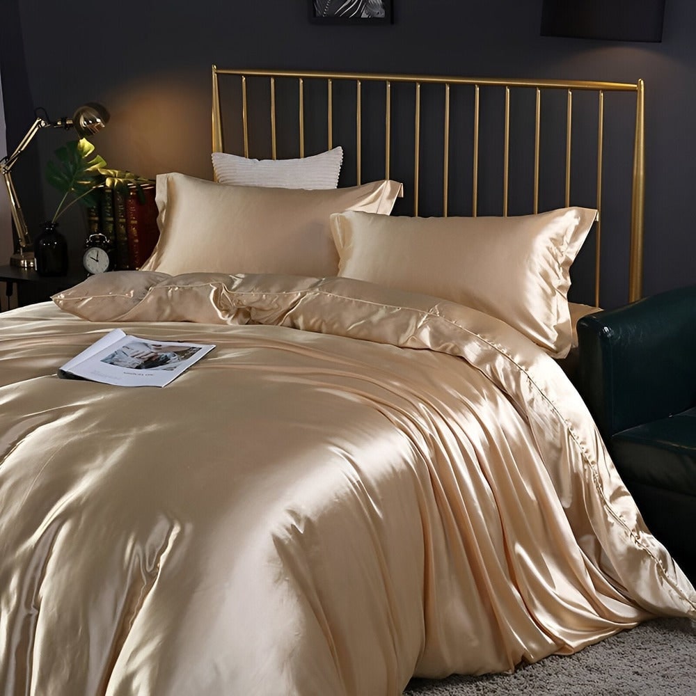 Antibacterial Silk Bedding Set Breathable Duvet Cover - Image 26
