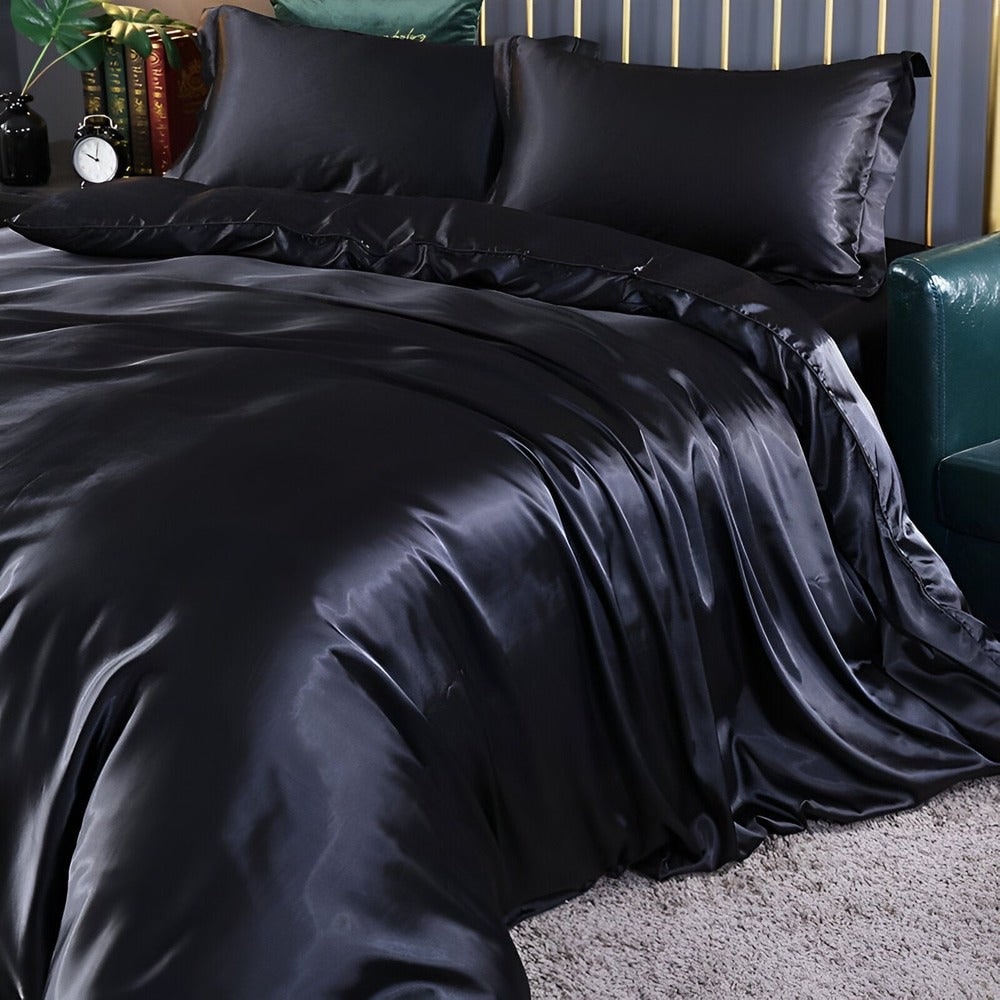 Antibacterial Silk Bedding Set Breathable Duvet Cover - Image 28