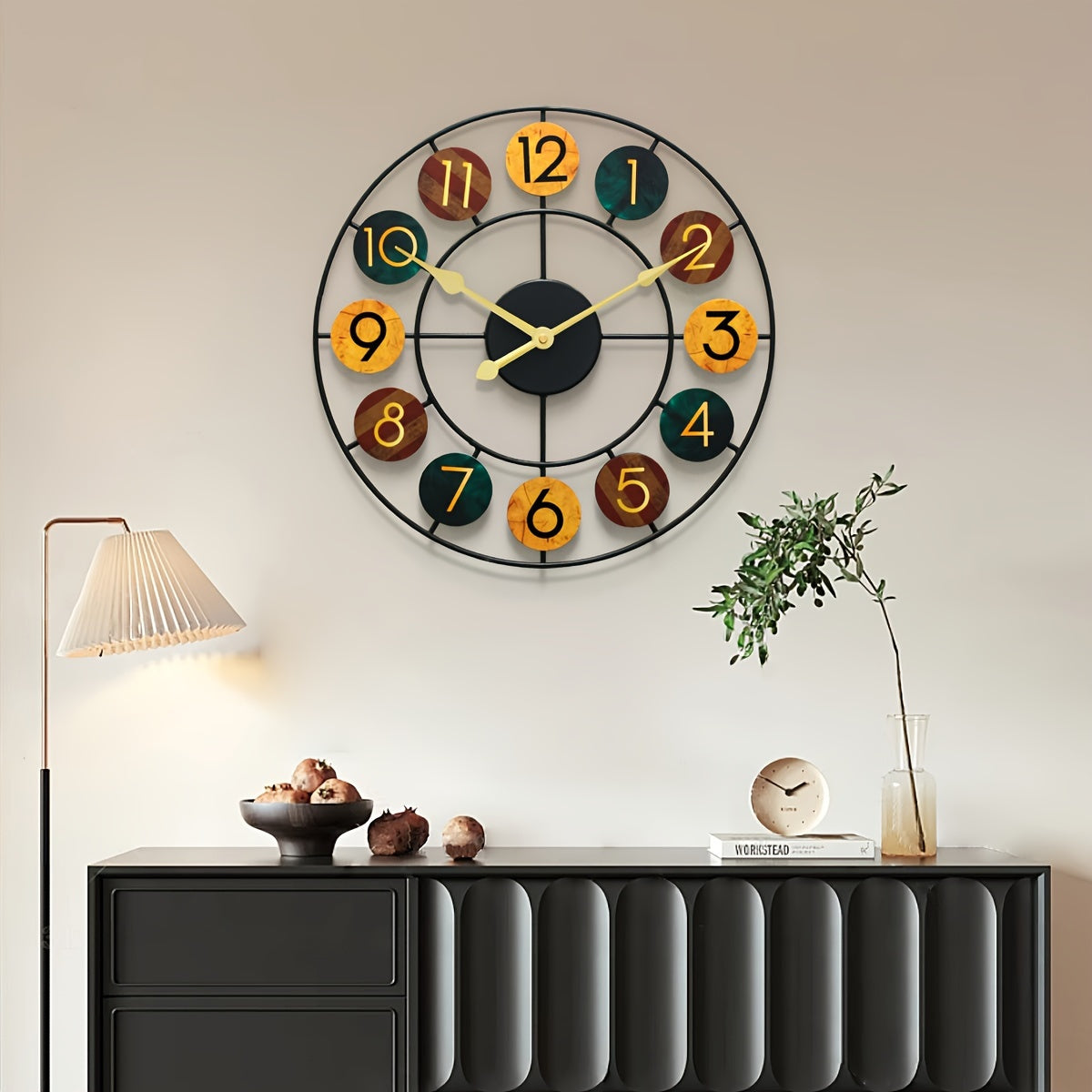 Orologio da Parete in Metallo Colorato | Design Retrò in Ferro