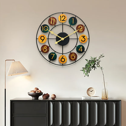 Orologio da Parete in Metallo Colorato | Design Retrò in Ferro