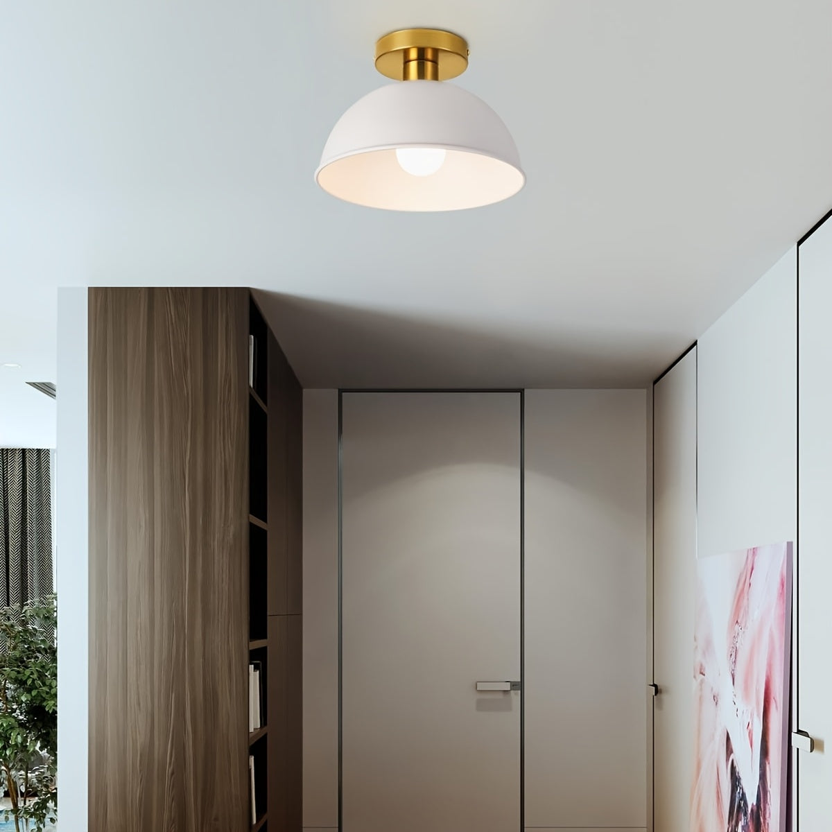 Moderne Deckenleuchte mit kurzem Abstand | Mattes Metallfinish