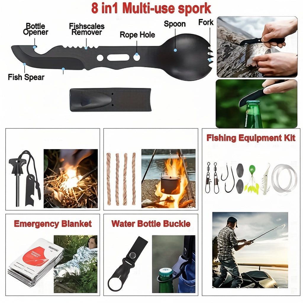 Rucsac Supraviețuire Tactic Outdoor Multi Tool Trusă Prim Ajutor