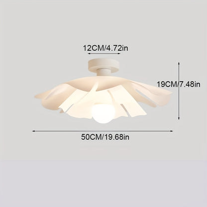 Lustră cu flori Petal | Corp de iluminat modern floral semi-aplicat