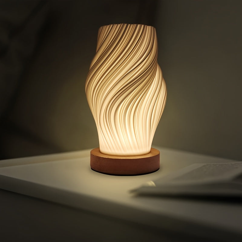 Lampă de masă modernă cu LED în spirală | Lumină minimalistă reglabilă pentru noptieră și birou