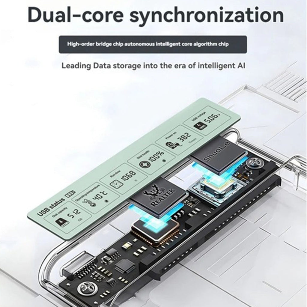 Adaptador de transferencia de datos con base USB para disco duro externo portátil SSD