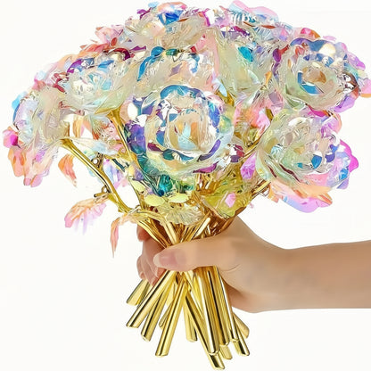 Ramo de Flores Regalo para el Día de la Madre Rosa Artificial Decoración de Mesa