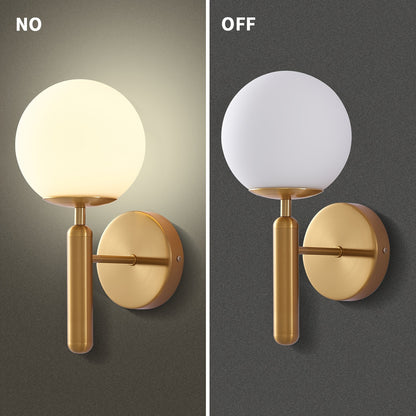 Applique da parete in vetro moderno | Elegante lampada da camera in metallo