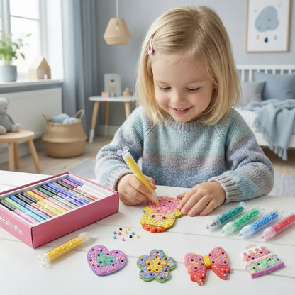Hobbykasse Børne Perlemaleri Kunstsæt Kreativ Aktivitet