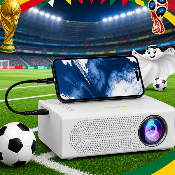 Projetor Mini Portátil para Filmes e Jogos com Suporte 1080P