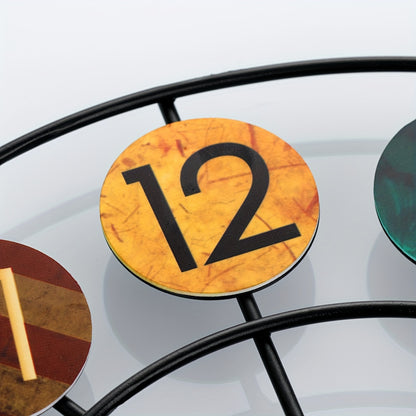 Orologio da Parete in Metallo Colorato | Design Retrò in Ferro