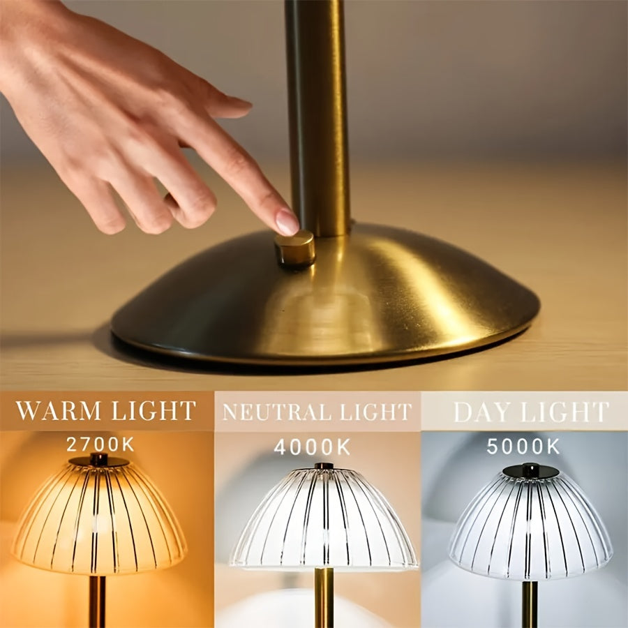 Goldene Berührung Tischlampe | USB Wiederaufladbar