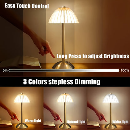 Goldene Berührung Tischlampe | USB Wiederaufladbar