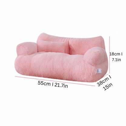 Calming Pet Sofa Soft Relax Zipper Design Cat Couch - Image 2