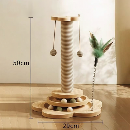 Cat Scratching Post Interactive Toy Fun Activity Center - Image 11