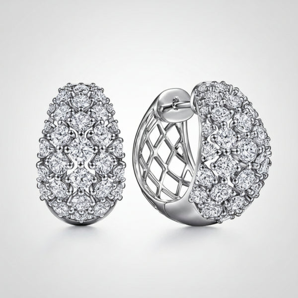 Ohrringe Muttertagsgeschenk Silber Kristall Cluster Stecker Schmuck