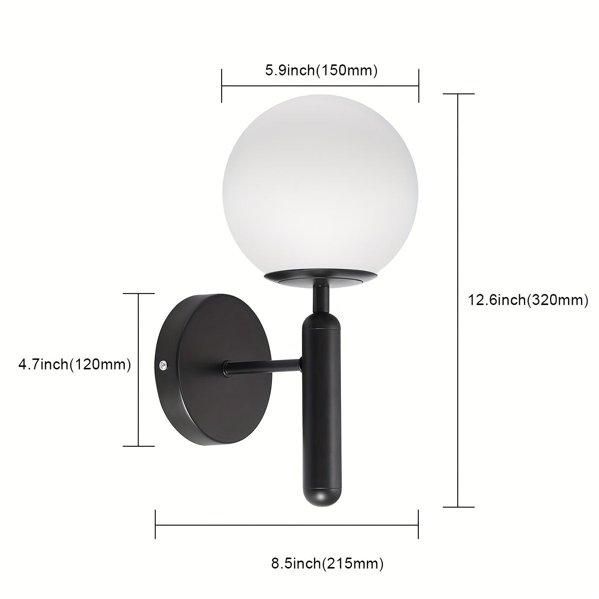 Applique da parete in vetro moderno | Elegante lampada da camera in metallo