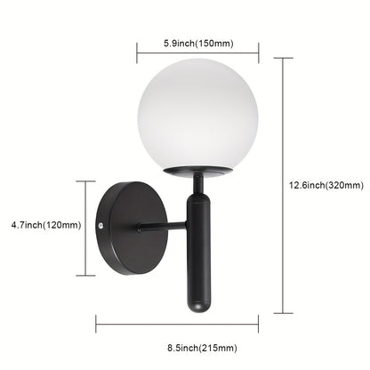 Applique da parete in vetro moderno | Elegante lampada da camera in metallo