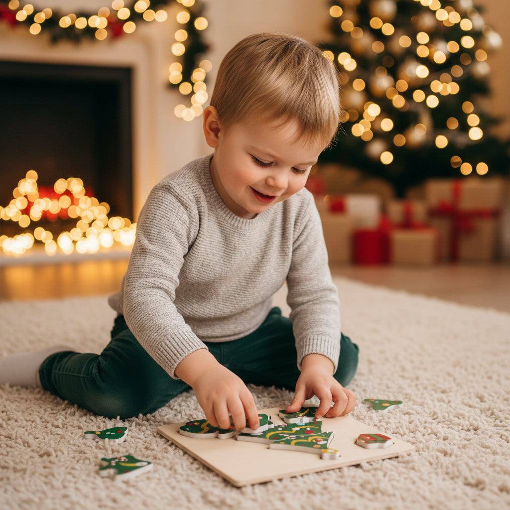 Christmas Puzzle Set Fun Activity Holiday Themed - Image 4