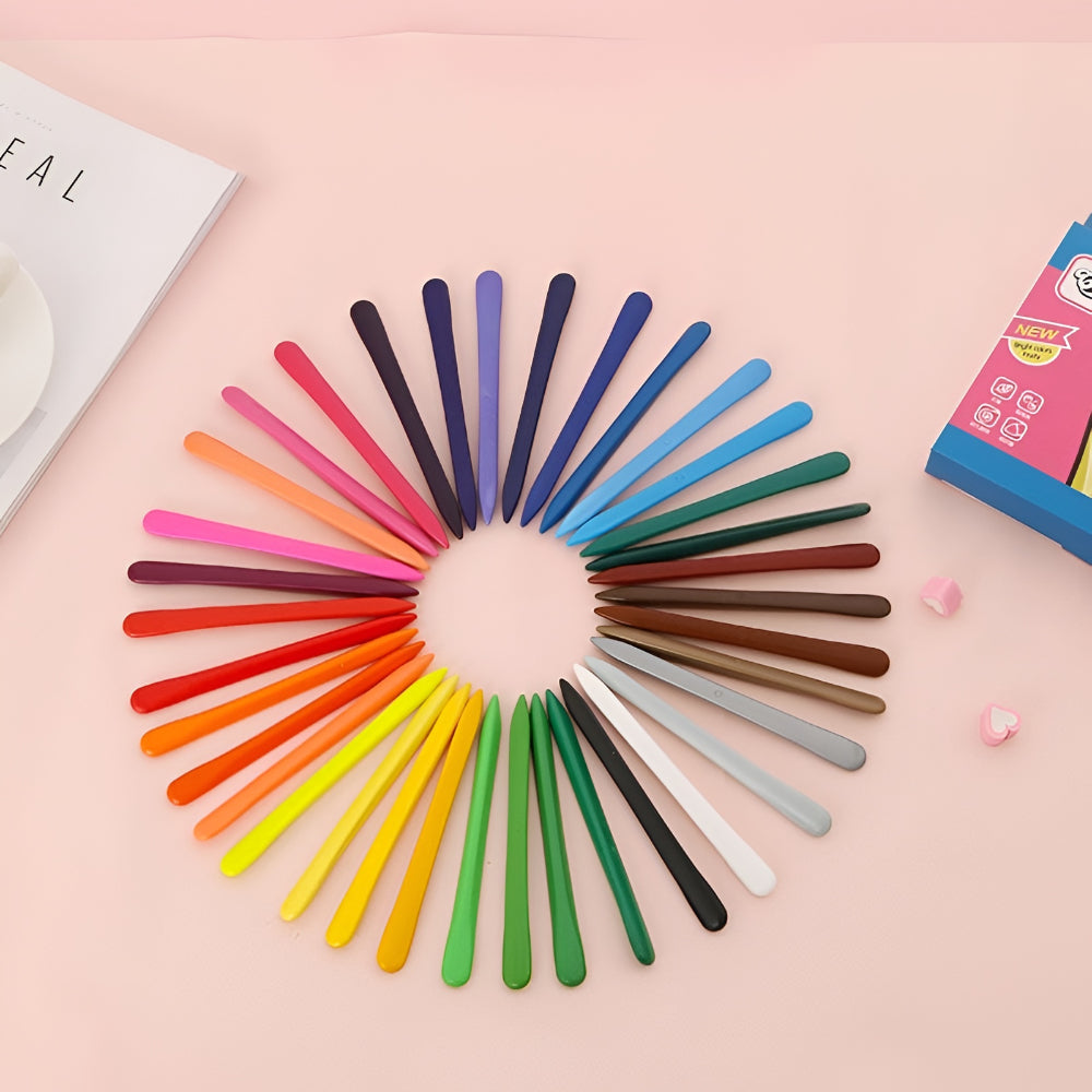 Set de 24 de creioane colorate non-toxice în cutie