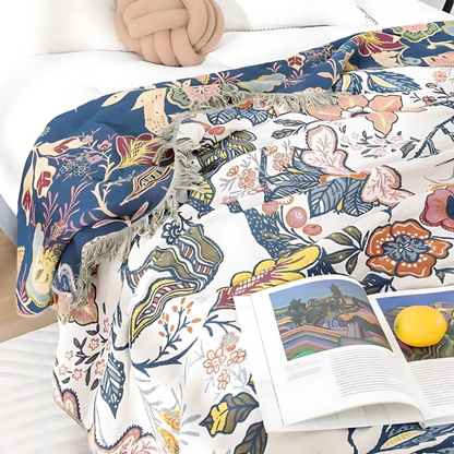 Cooling Sofa Throw Blanket Floral Boho - Image 6