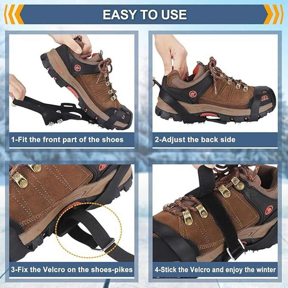 Crampons Snow Ice Stretch Slip-On Design - Image 4