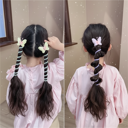 Cute Hair Bands Spiral Ties Butterfly Design - Image 17