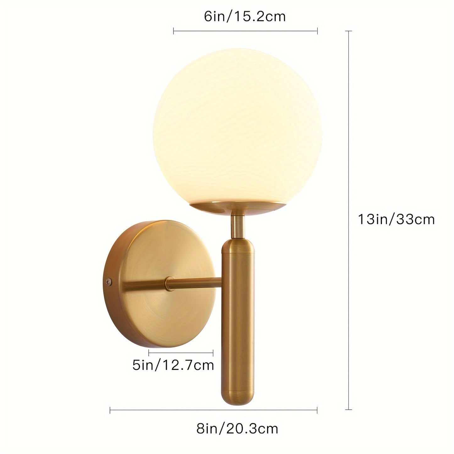 Applique da parete in vetro moderno | Elegante lampada da camera in metallo