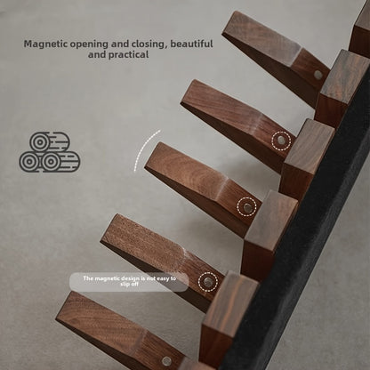 Ganchos de Pared de Madera | Perchero Plegable con Diseño de Teclas de Piano