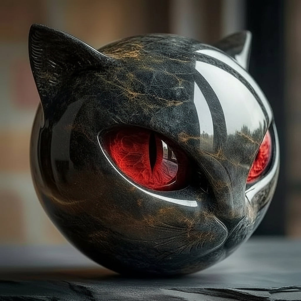 Decorative Cat Sculpture Unique Home Accent Modern Interiors - Image 9
