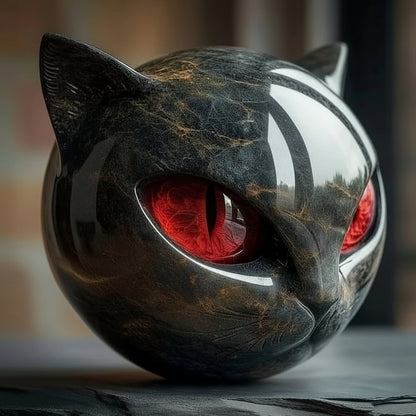 Decorative Cat Sculpture Unique Home Accent Modern Interiors - Image 9