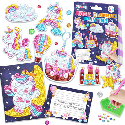 Diamond Painting Kit Unicorn Dino Wall Art Set - Image 1