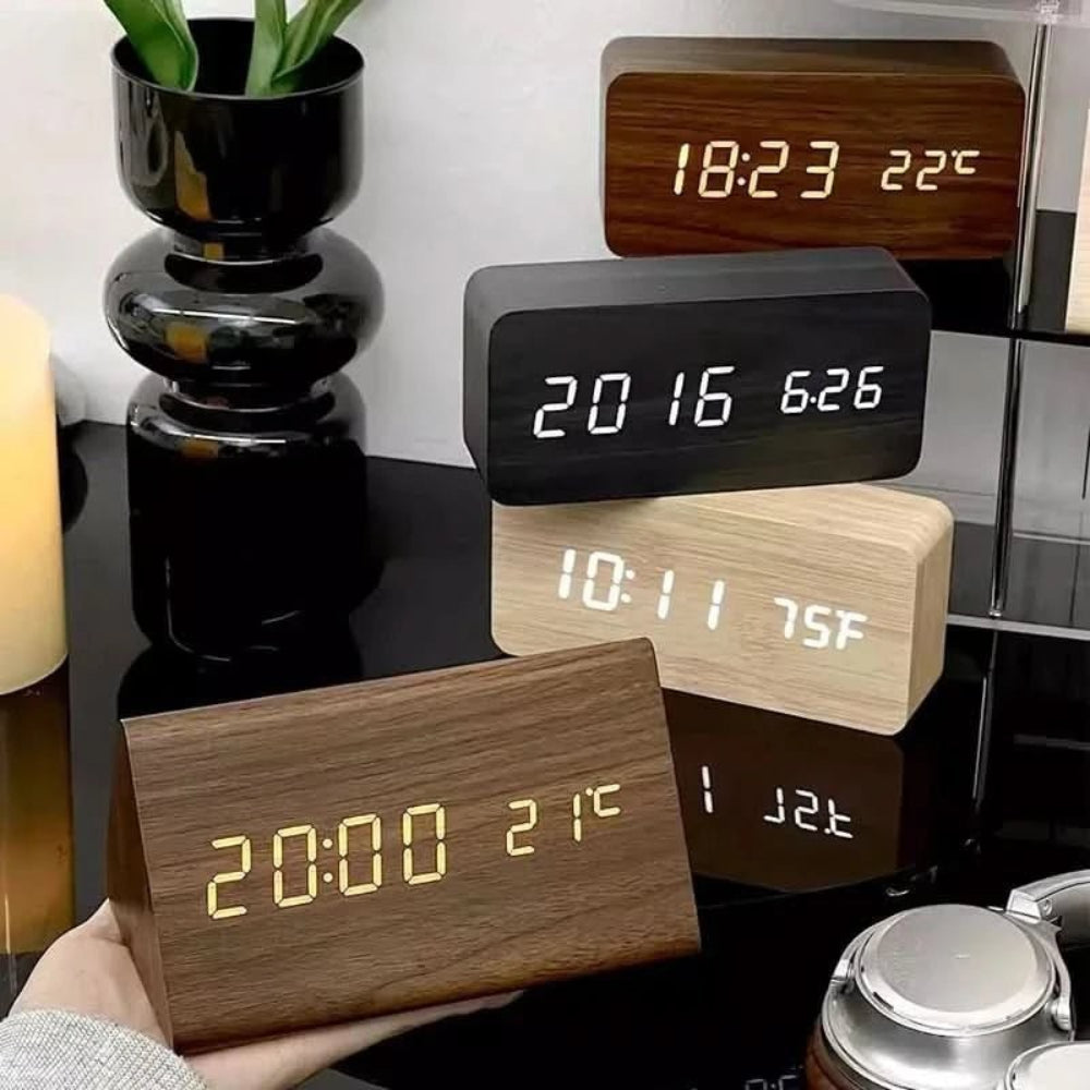Digital Alarm Clock Modern Design Multi Function Display - Image 3
