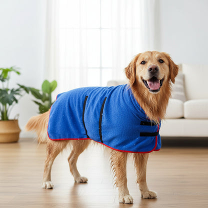 Dog Towel Drying Coat Adjustable Fit Pets Dog Bath Towel - Image 3