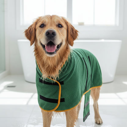 Dog Towel Drying Coat Adjustable Fit Pets Dog Bath Towel - Image 5