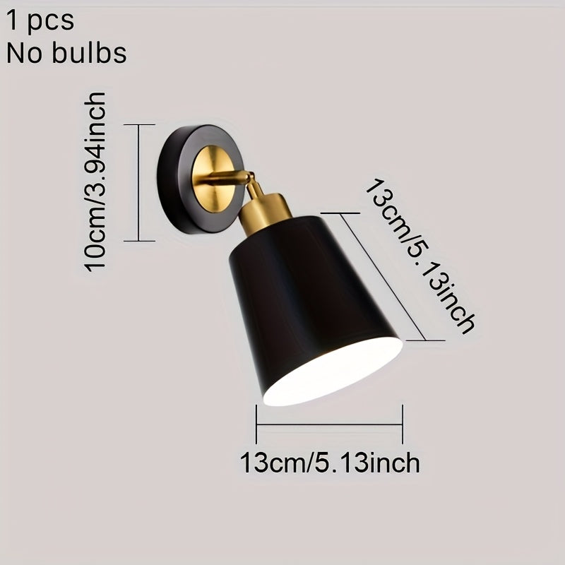 Luz de Aplique de Parede em Metal Moderno | Candeeiro Ajustável para Quarto e Sala