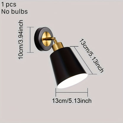 Luz de Aplique de Parede em Metal Moderno | Candeeiro Ajustável para Quarto e Sala