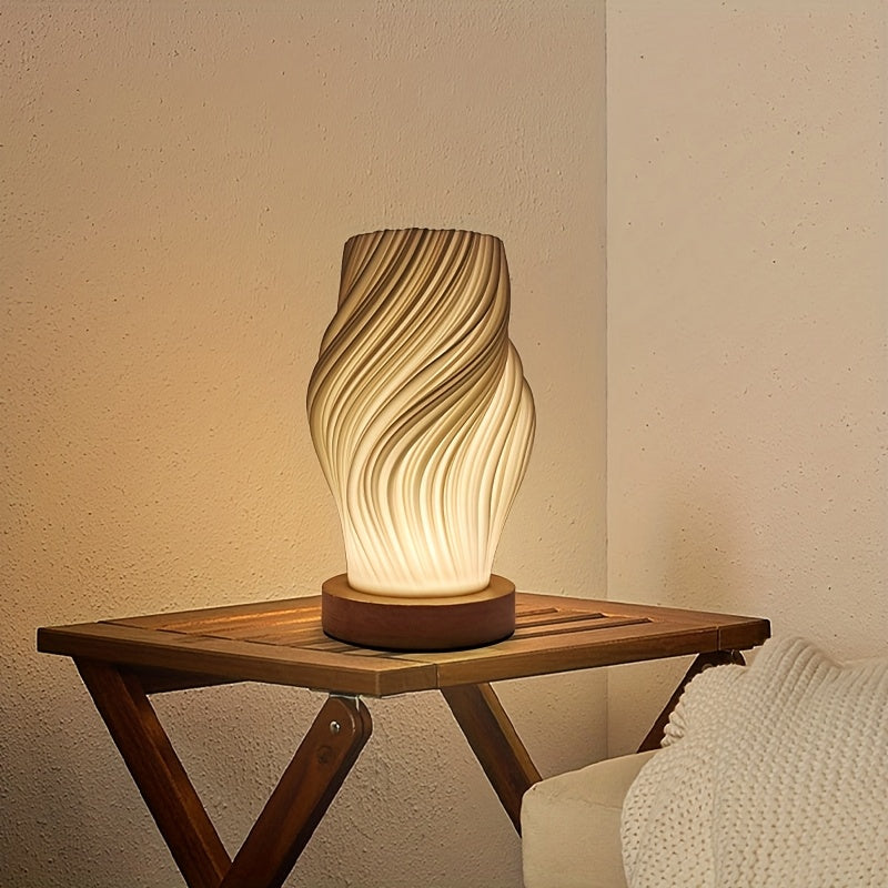 Lampă de masă modernă cu LED în spirală | Lumină minimalistă reglabilă pentru noptieră și birou