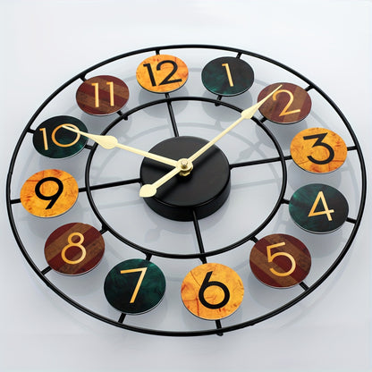 Orologio da Parete in Metallo Colorato | Design Retrò in Ferro