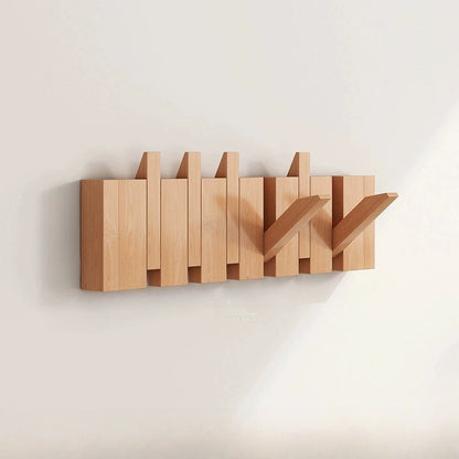 Ganchos de Pared de Madera | Perchero Plegable con Diseño de Teclas de Piano