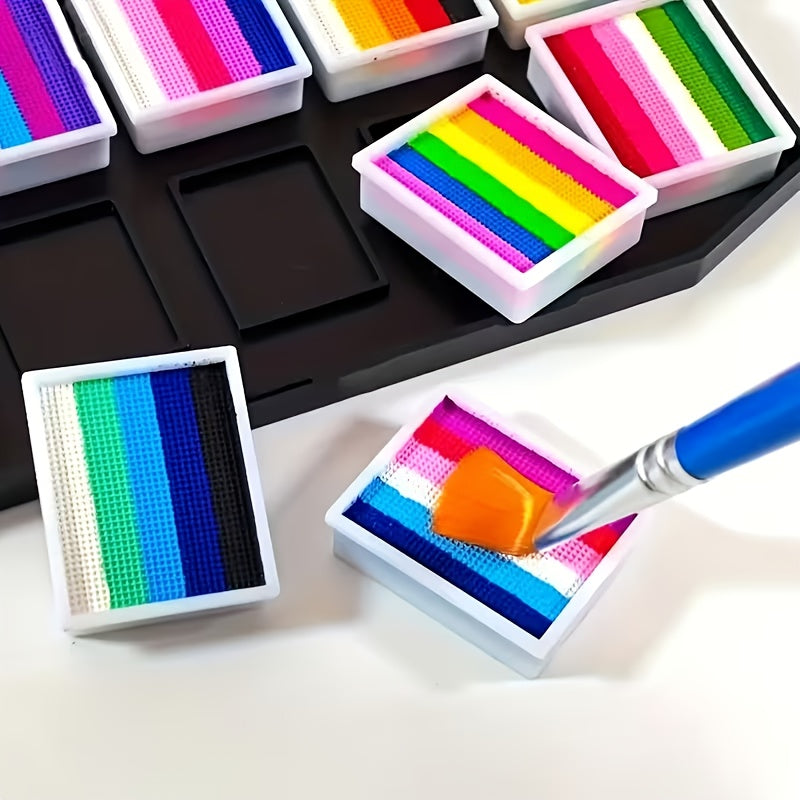 Kit di pittura per il viso a tema pallone da calcio con colori neon per festival ed eventi