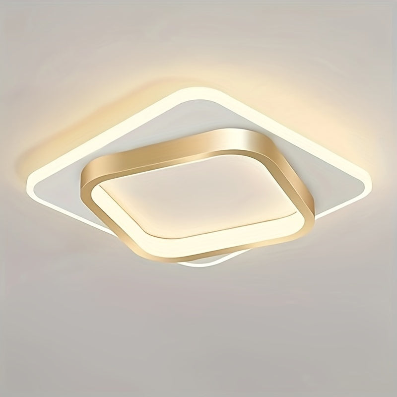 Lámpara de Techo LED Cuadrada Moderna | Luminaria Empotrada Geométrica Minimalista