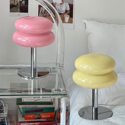 Lámpara de mesa de vidrio de diseñador italiano | Luz de acento moderna con estilo retro