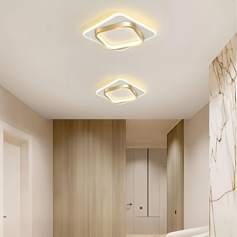 Lámpara de Techo LED Cuadrada Moderna | Luminaria Empotrada Geométrica Minimalista