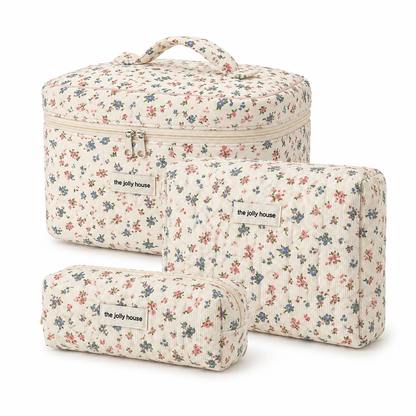 Kosmetiktasche Reise Kosmetiktasche Blumenmuster Baumwolle Muttertagsgeschenk