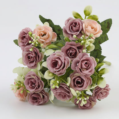 Mothers Day Artificial Flowers Hanging Rose Basket Patio Decor