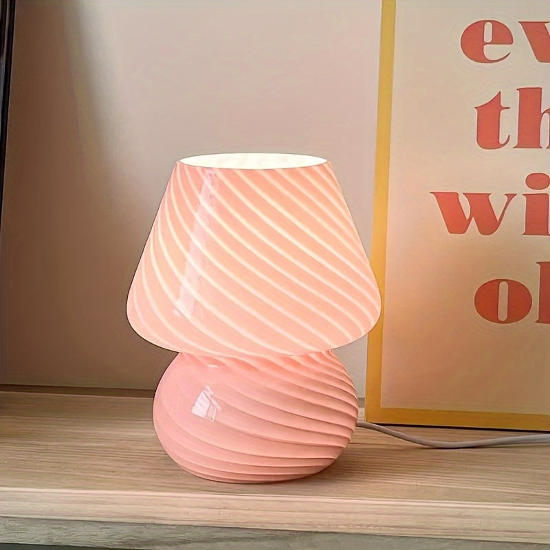 Lampă din sticlă în stil Murano | Lumină de masă cu USB dimabilă