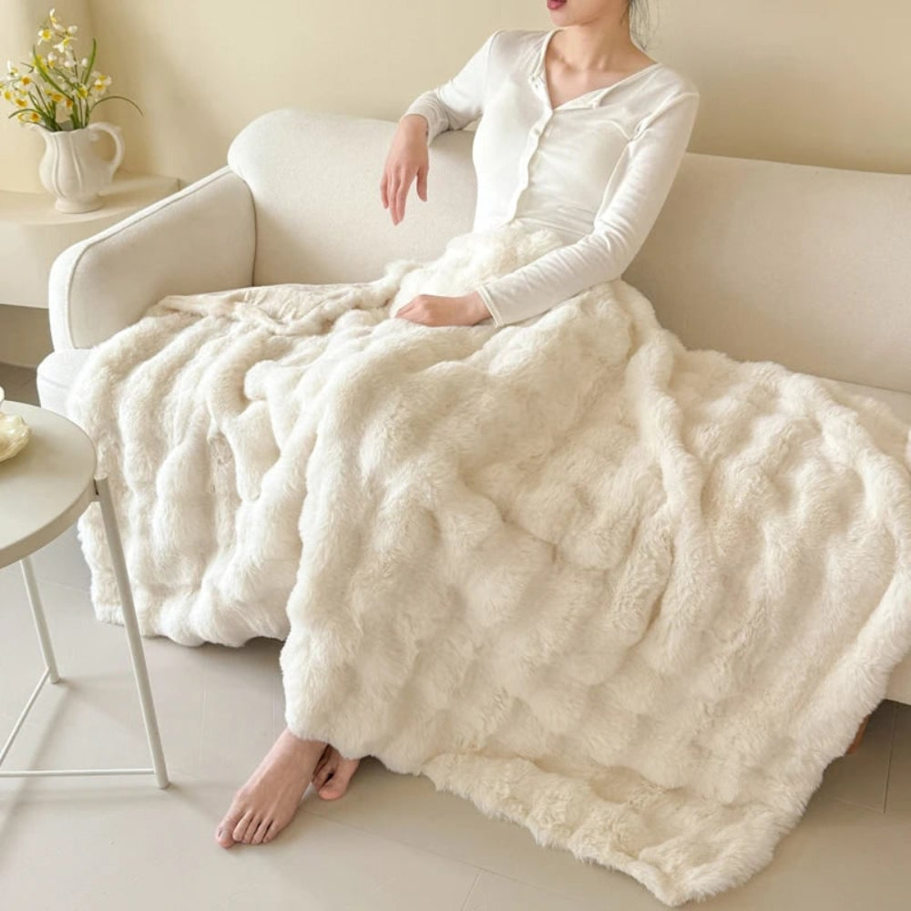 Faux Fur Blanket Cozy Soft Plush Throw - Image 1