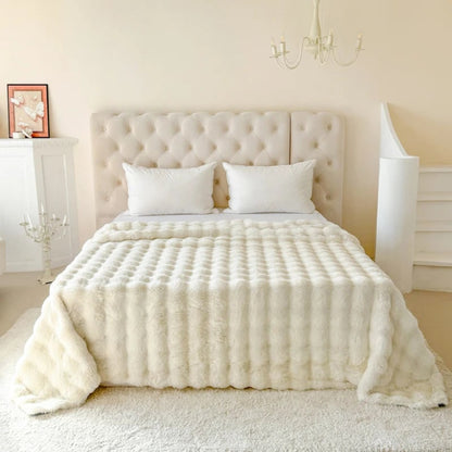 Faux Fur Blanket Cozy Soft Plush Throw - Image 3