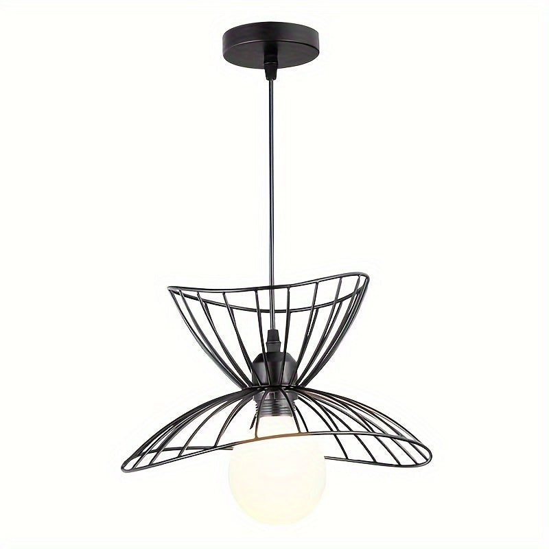 Lámpara Colgante Retro Negra | Diseño Industrial Ajustable