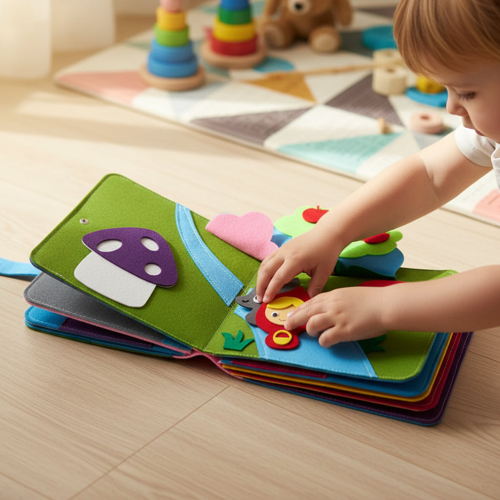 Felt Board Books Toddlers Interactive Learning Toy Set - Image 4